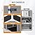 YOPTO 6x5 FT Resin Storage Shed,Garden House with Floor & Lockable Door,Waterproof Plastic Tool Sheds W/Slanting Roof Visual Window & Air Vents for Bicycles,Lawnmowers,Lawn,All Weather Use,Gray