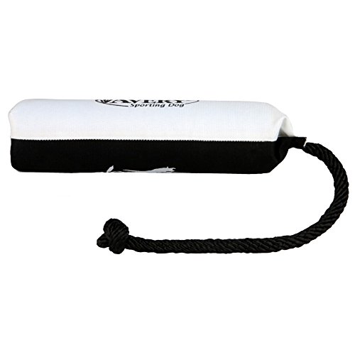 Avery Sporting Dog Canvas Training Bumper – Durable, Water-Resistant Training Dummy for Hunting Dogs (Flasher (Black/White), 3