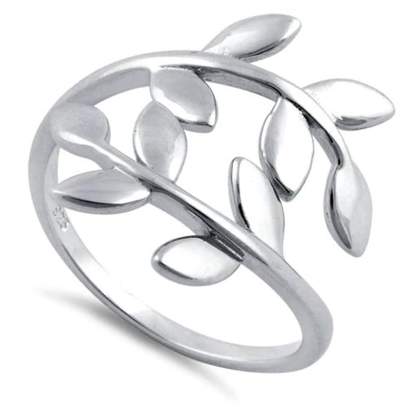 Bague empilable argent 925 massif feuilles ciselées élégance durable