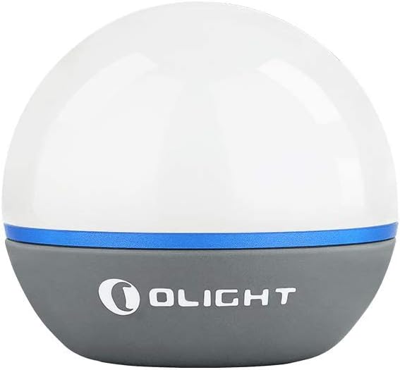 OLIGHT Obulb 55 Lumens 4-Mode Orb Light Night Lights MCC Rechargeable Bedside Lamp with Magnetic Bottom for Home Decor, Nursery, Camping, Hiking(Grey)
