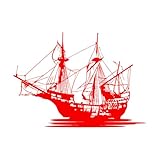 Rouge Sticker mural en vinyle autocollant, design haut de gamme. Dimensions :68x94.8cm / 26.8x37.3inch,Attention ! En raison des contraintes matérielles, cette taille doit être divisée en deux parties.