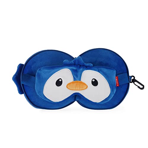 Coussin de voyage ultra compact à fermeture éclair et masque Penguin Legami