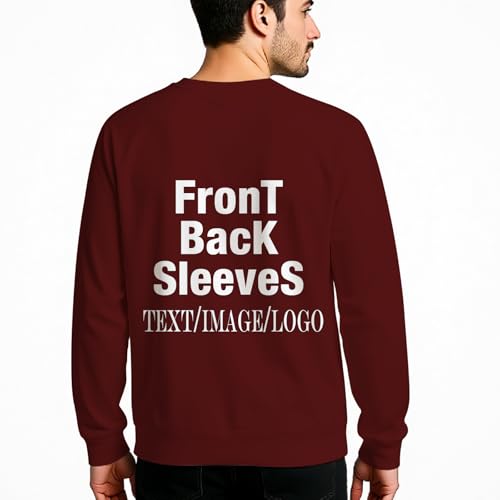 Custom Mens Sweatshirt Customizable Crewneck Sweatshirt Personalized Logo Photo Text Long Sleeve Shirt Custom Gifts2