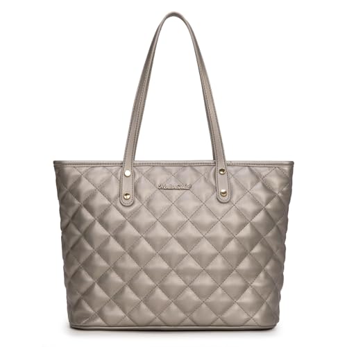 Sac fourre-tout matelassé pour femme grand format épaule zippé