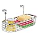 InterDesign Axis Over the Cabinet Kitchen Storage Organizer Tray for Sponges, Scrubbers, Brushes - Chrome