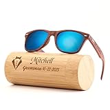 Personalized Wooden Unisex Sunglasses UV400, Groomsmen Gifts, Bridesmaid Gifts, Mens Gift, Gift for Her