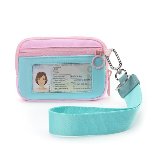 Image of The Iris Wallet Zipper Mini Coin Purse Keychain ID Holder Wallet