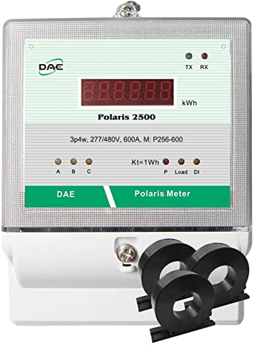 DAE P256-600-S KIT, 600A, 277/480v, UL kWh Smart Submeter, 3 Phase, 3 CTs (Inner Dia. 1.38