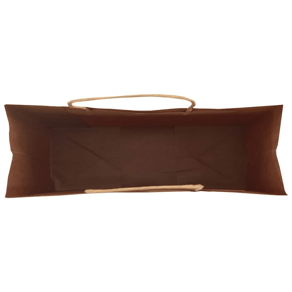 Sac en Papier Kraft Lot de 250, Sac Cadeaux Pochette Papier Sachet Kraft 250 pcs avec poignées marron 32x12x42 cm