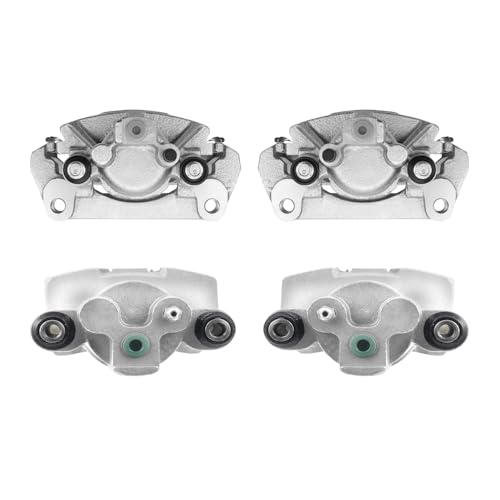 AutoShack Front and Rear Brake Calipers Set of 4 Assembly Replacement for 2003-2007 Jeep Liberty 2.4L 2.8L 3.7L V6 4WD RWD Driver and Passenger Side Kit BRK030404683