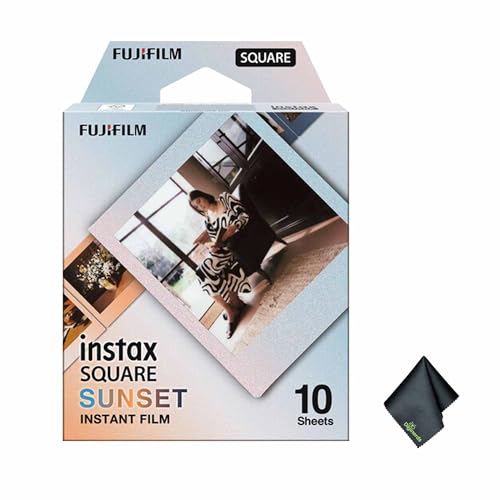 Papel fotográfico instantáneo FUJIFILM INSTAX Square Sunset, 10 exposiciones, para cámaras INSTAX SQUARE, con borde degradado tipo atardecer miniatura 1