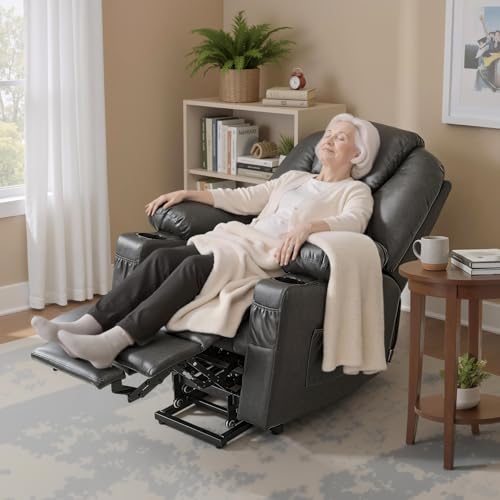 Image of MCombo Small Power Lift Recliner Chair for Elderly, Heat and Massage 7141