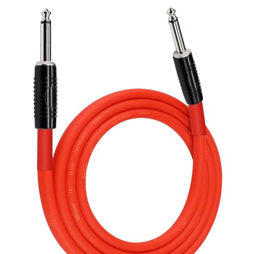 Premium 6.35 mm Mono Jack 1/4 Pulgadas Cable Resistente a Interferencias,Macho con Carcasa de aleación...