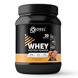 obel Whey Protein Powder | Grass-fed Whey Protein Isolate and Concentrate | Gluten-Free | Caramel Toffee Flavor | 25g of Protein | 30 Servings