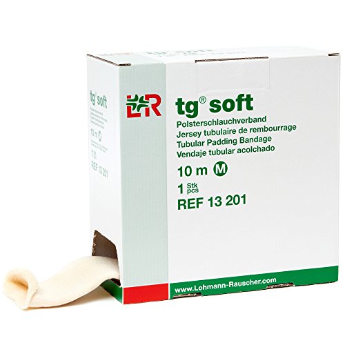 Lohmann & Rauscher Tg Soft Tubular Padding Stockinette, Medium, Tubular Compression Bandage for Light and Comfortable Support, Terry Cloth Sleeve for Sensitive Skin, Skin Friendly Stockinette