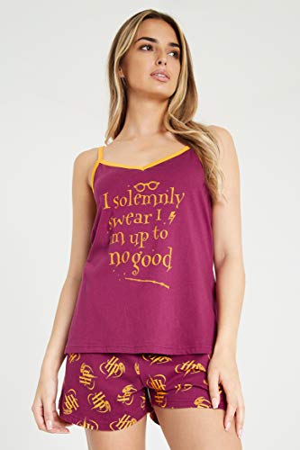 Harry Potter Womens Pyjamas Vest Short PJs for Sets Gryffindor Slytherin Soft Breathable Sizes S-XL3