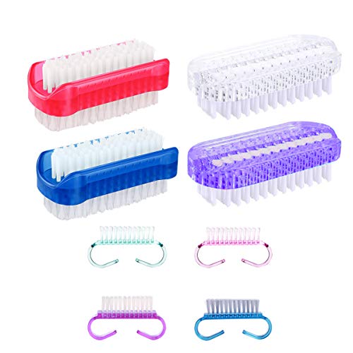 8PCS Handle Grip Nail Brush, Nail Brushes for Cleaning, Hand Fingernail Scrub Cleaning Brushes for Toes and Nails, Pedicure Brushes with Soft Bristle for Manicure Pedicure Women Kids