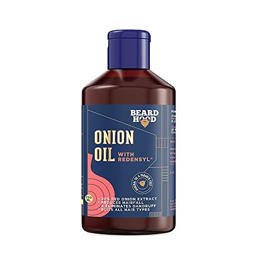Beardhood Onion Oil with Redensyl for Hair Growth and Anti Hairfall - 20% Red Onion Extract, For Men & Women, Mineral Oil & Paraben Free, 250ml