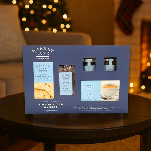 Traditional Time For Tea Hamper by Market Lane- Cream tea set containing Quality Tea, Strawberry Jam, Orange Marmalade, Fruit Cake, Highland Shortbread Fingers - Ideal Christmas or Birthday present - Image 7