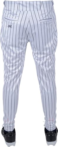 Image of Rawlings Men's Pro 150 Series Baseball Pants | Tapered Jogger Fit | Adult Sizes | Pinstripe | Multiple Colors