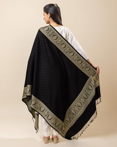 Image of Wrap me Warm Shawl for Women | Soft Viscose Acrylic Poly Wool Shawl - Warm & Lightweight Winter Wrap - Stylish Ethnic Stole for Women - 1010