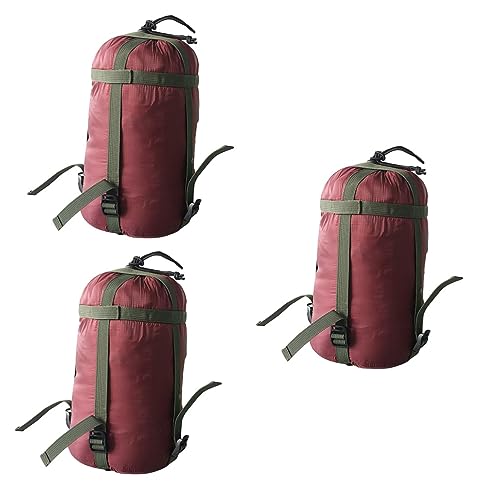 Abaodam 3pcs Stuff Sack Compression Bag Storage for Camping Hiking and Backpacking Lightweight Comfortable Maximum Capacity Compression for Quilts and Sleeping Bags