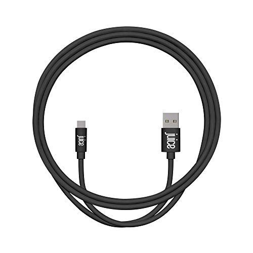 Juice USB Type C 1m Charger and Sync Cable for Samsung Galaxy S20, S10, S9, S8, S20 Plus, Huawei P30, P20, Google Pixel 6, Apple Ipad 2020, Pro 2020, Air 2020 - Black