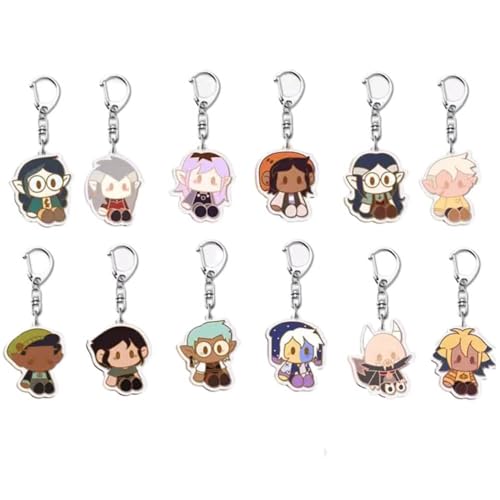 8 Pcs Porte Clés Enchanted Owl Cartoon Figurine Pendentifs Enchanted Owl Porte Clef Decor Enchanted Owl Acrylique Keychain