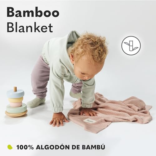 Miniatura 5 de Lionelo Bamboo Blanket Manta De Bambú Manta Ligera De Bambú, 100 Algodón, 100 X 75 Cm, Natural, Suave, Antibacteriana, Hipoalergénica, Desde El 1er Día De Vida Del Recién Nacido