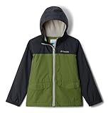 Columbia Glennaker - chamarra impermeable Chaqueta impermeable para Niños, Negro/cantina, XS