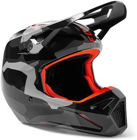 Fox Racing V1 BNKR FA22 MX Offroad Helmet Gray Camo XXL