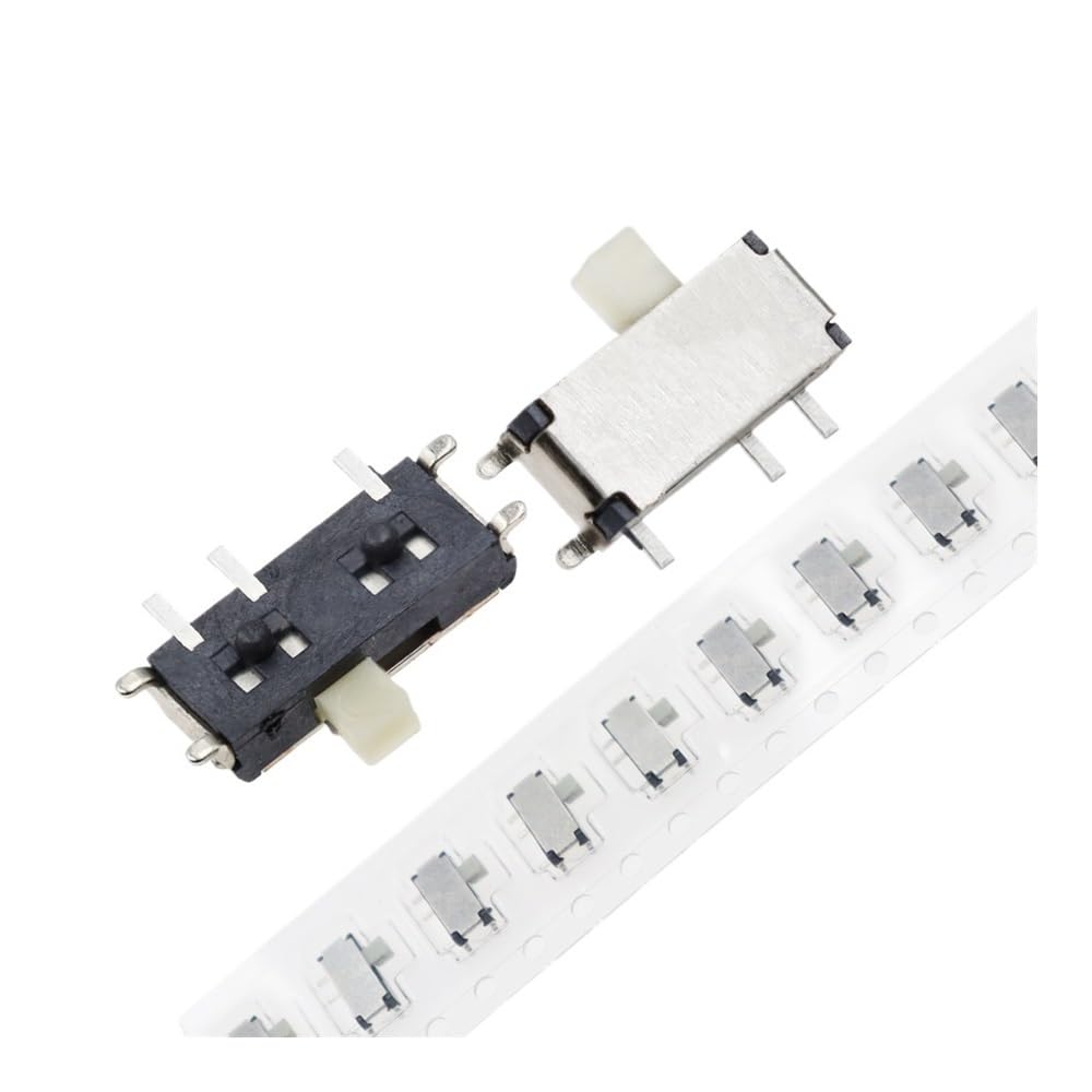 Interrupteur à Bascule Coulissant Blanc 7 Broches Marche/arrêt 1P2T SPDT MSK-12C02 SMD for MP3 MP4, 1000 pièces