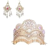 Zxfdsfdbnm Pendientes de coronilla étnica de danza artesanal para espectáculos escénicos y ocasiones especiales, recuerdo de viaje, coronilla étnica