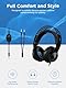 Lenovo Legion H300 Stereo Gaming Headset, Noise-Cancelling Mikrofon, Memory Foam & PU Leder Ohrmuscheln, Edelstahl Headband, PC, PS4, Xbox One, Nintendo Switch, Mac, GXD0T69863, Schwarz