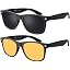2 Matt Black, glass orange