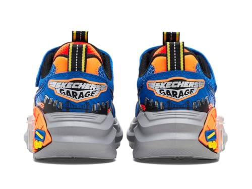 Skechers Garage Sneakers with Toy Cars - Athletic Kids Shoes with Storage Compartment, Black, Blue, & Orange Synthetic/Textile/Yellow Trim, 1H by Skechers - Used condition - Image 7