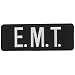 PARAMEDIC EMT EMS Large Uniform Jacket Back Patch 11" x 4" with 3" High WHITE letters on BLACK Background
