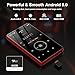 80GB MP3 Player with Bluetooth and WiFi,4-inch Touch Screen MP3 Player with Bluetooth, Spotify, Amazon Music, Audible, Spotify Kids, Pandora, M503Pro Andriod MP4 & MP3 Music Player up to 1TB Red