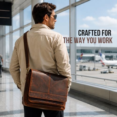 NomadCraftsCo. Full Grain Leather Satchel