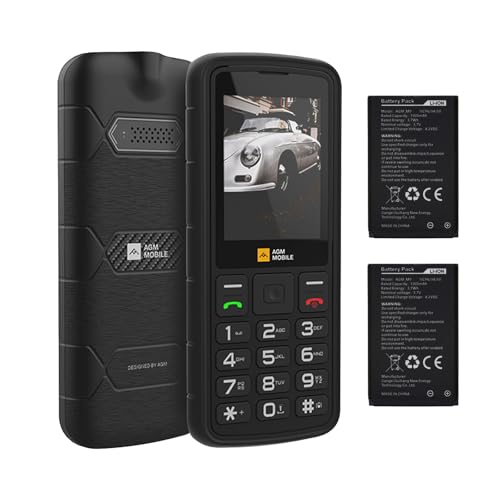 AGM M9 Basic 4G LTE Mobile Phone, Waterproof, Dual Batteries