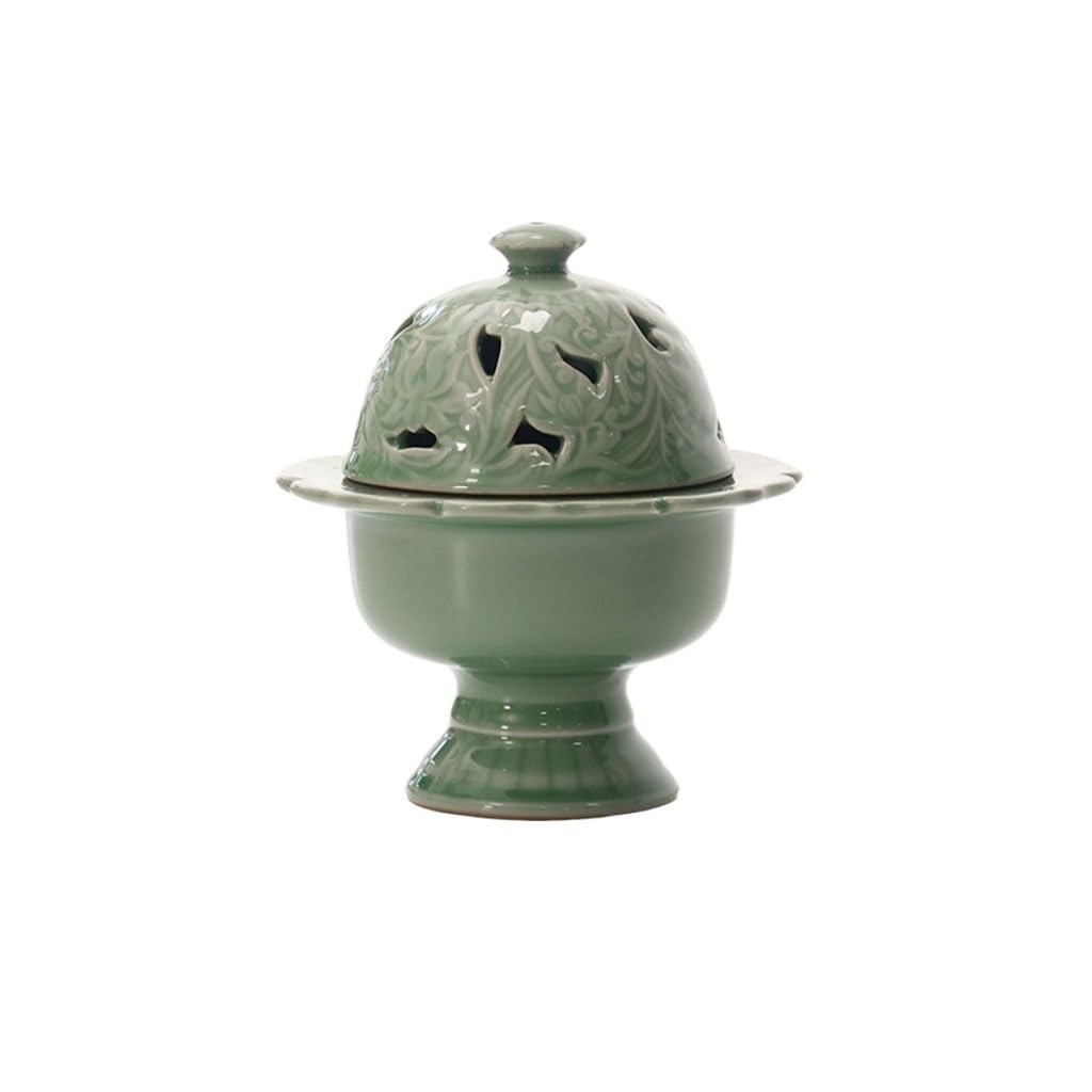 Incense Holder Base Handmade Ceramic Creative Incense Burner Home Indoor Celadon Aromatherapy Ornaments