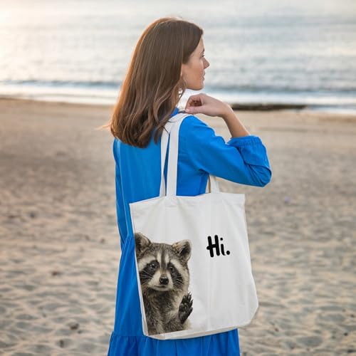 Bolso Tote divertido con bolsillo con cierre para mujer miniatura 2