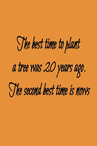 The best time to plant a tree was 20 years ago. The second best time is now