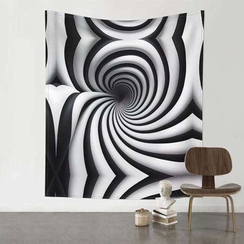 Tapisserie murale décorative grand format tissu imprimé spirale 152x130 cm