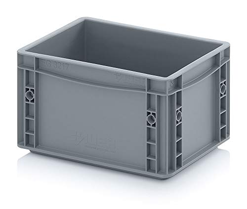 Auer Packaging Eurobehälter 30 x 20 x 17 Euro stapelbar 30x20x17 Lagerbox Eurobox klein grau