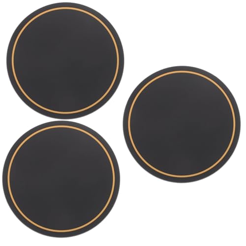 Amosfun 3 Piezas Portavasos Almohadilla De Gel Manosear Posavasos para Mesa De Café Estera De Drenaje Jugar Alfombra De Puerta Al Aire Libre Auto Pinza Agarre Exterior Caucho Black