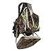 AUSCAMOTEK Camouflage Hunting Vest with Detachable Seat Cushion for Turkey Dove and Upland Bird Hunting -Woodland Spring