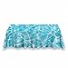 FiVan 102x62 Inch Pool Party Table Cloth,Thickening Durable Washable Cloth with Overlock,Water Ripples Pattern