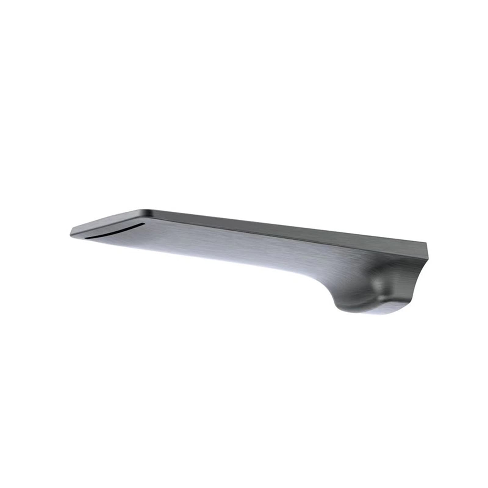 Mitigeur de lavabo cascade gris au design architectural épuré