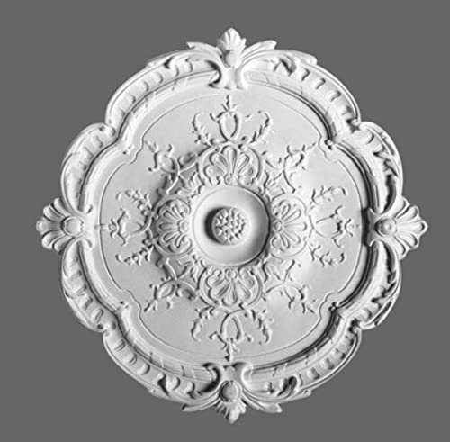 Rosace en stuc 38,5x38,5 cm de plafond en plâtre moulure baroque